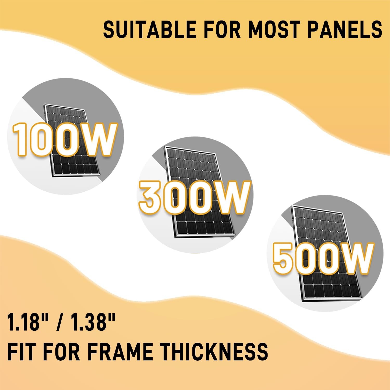Solar Panel Mounting Brackets, Roof Mount Kit, 2pcs in A Row Assembly | Rails...