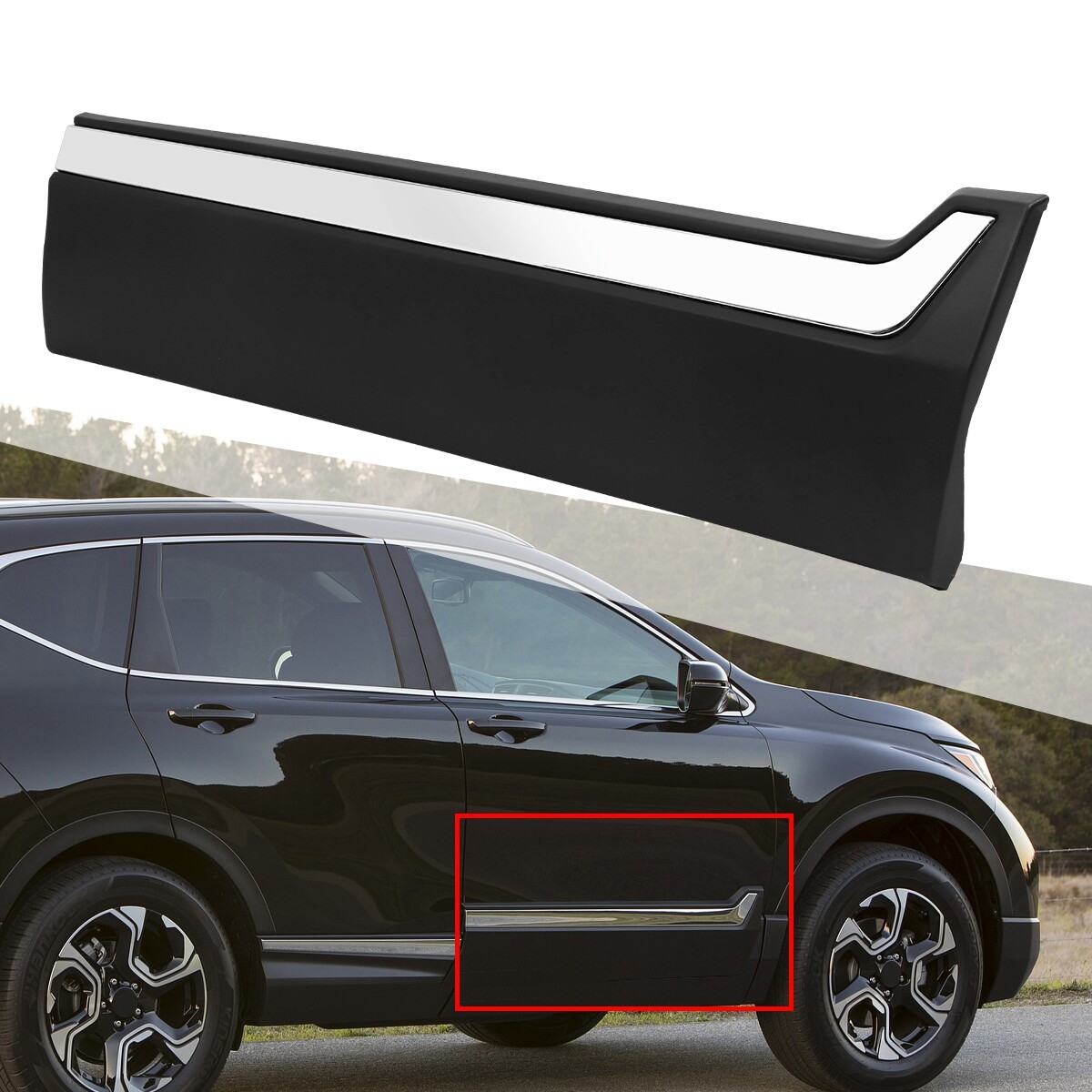 Front Right Passenger Side Lower Door Molding Trim for Honda CRV CR-V 2017-2022