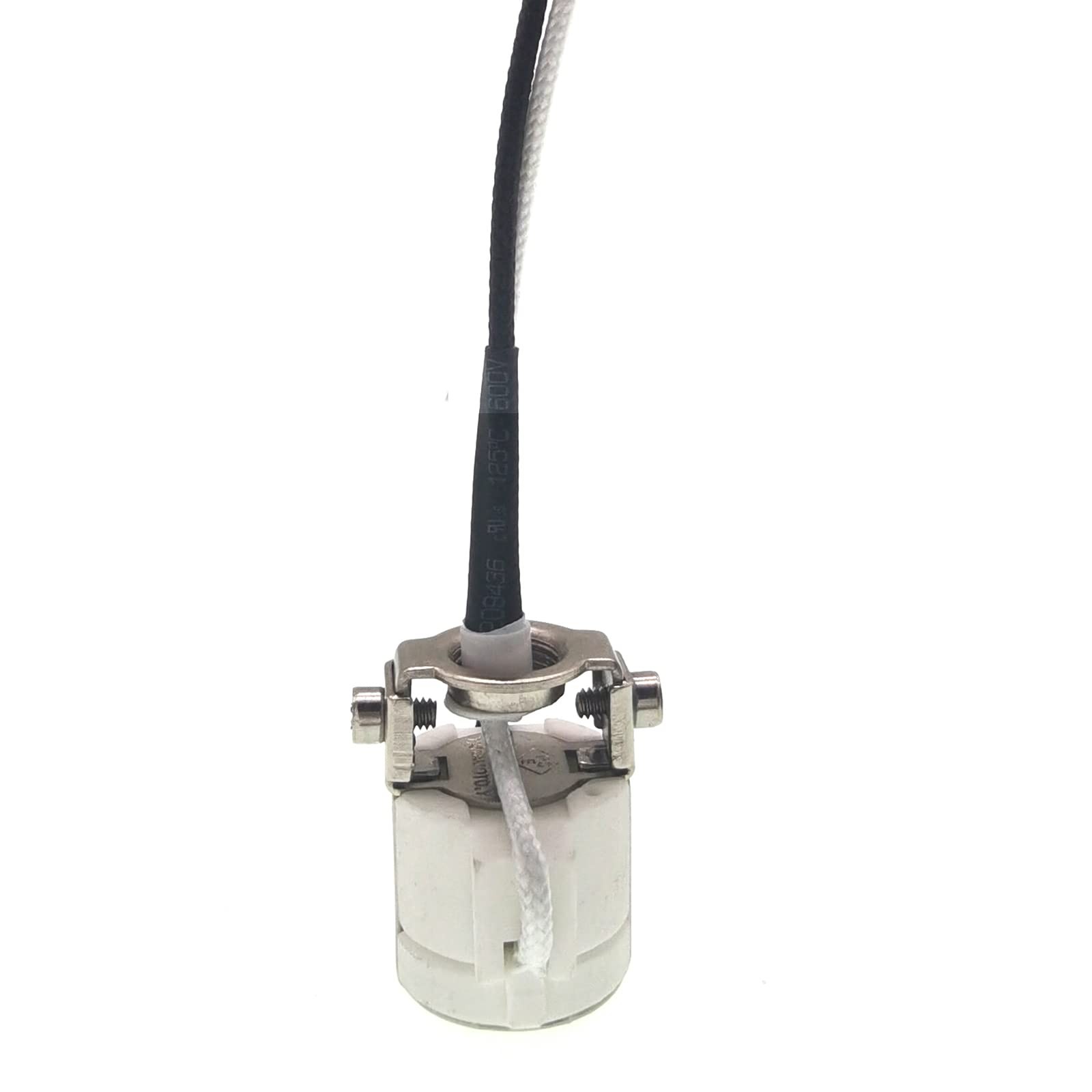 E11 Mini Candelabra Ceramic Screw Lamp Holder Base Socket,2-Pack Can Halogen Soc