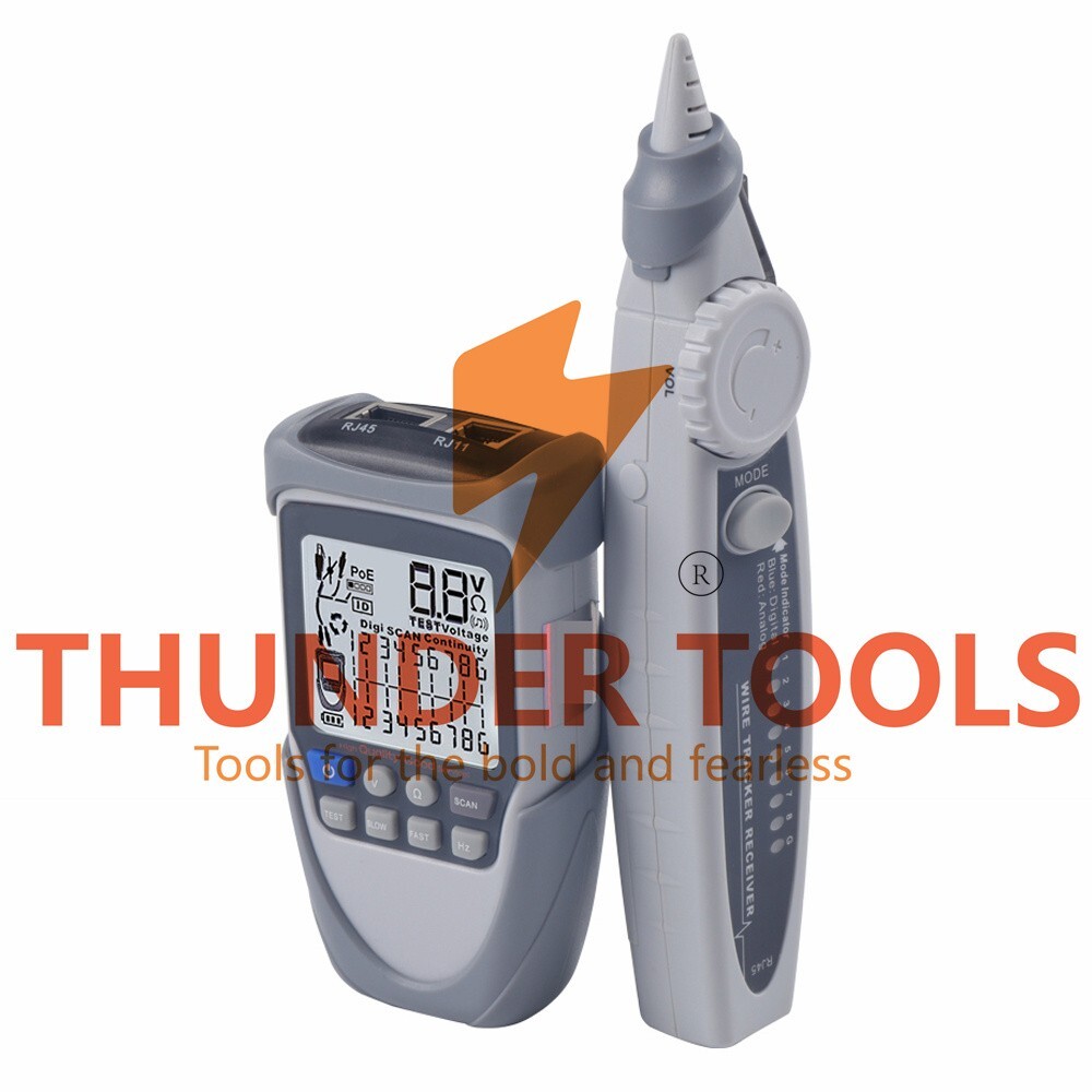 Thunder Tools Handheld Portable Network Cable Tester LCD Large Screen