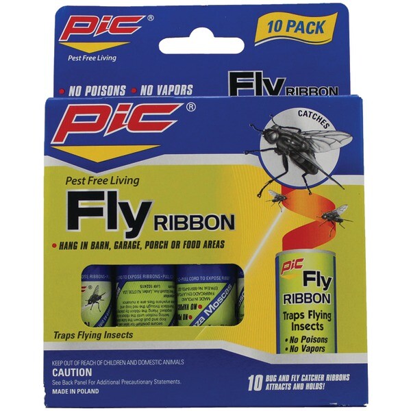Pic(r) FLYRIBBON 10PK FR10B Office Household Essentials Ribbons Pre-baited