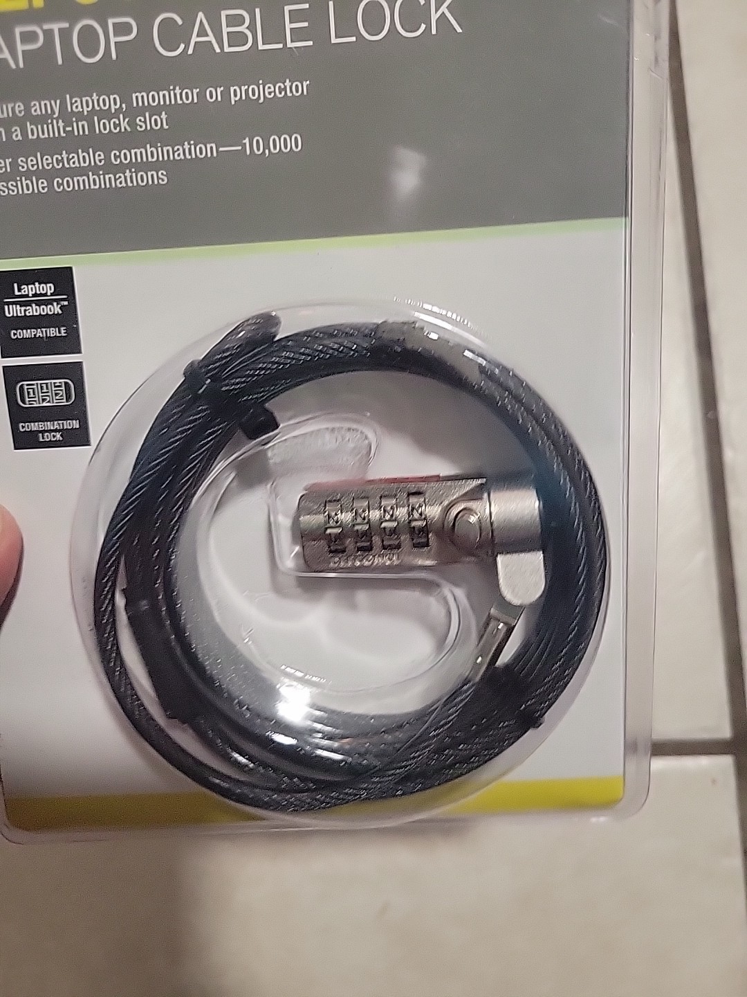 TARGUS DEFCON LAPTOP COMBINATION CABLE LOCK 6.5 FT