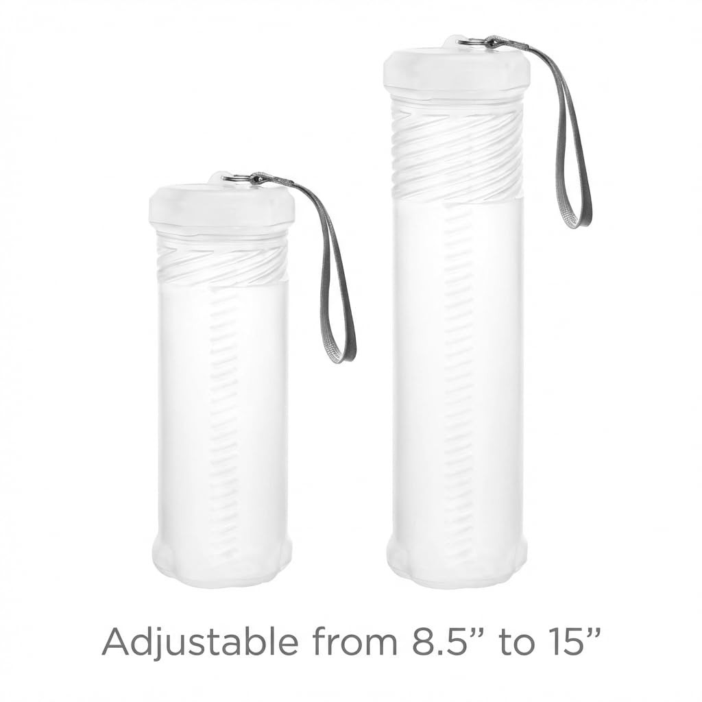 QWORK Extendable Artist Storage Tube - Durable Plastic, 2 Pack Adjustable Length