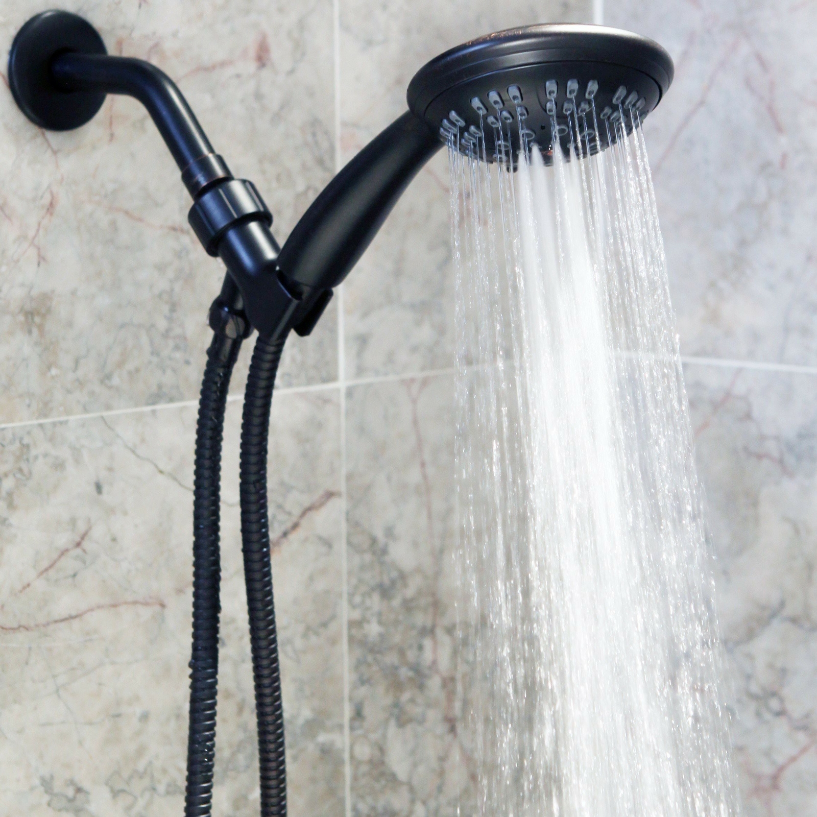 6 Function Handheld Shower Head Kit (Aqua Elegante) - Oil-Rubbed Bronze- 2.5 GPM