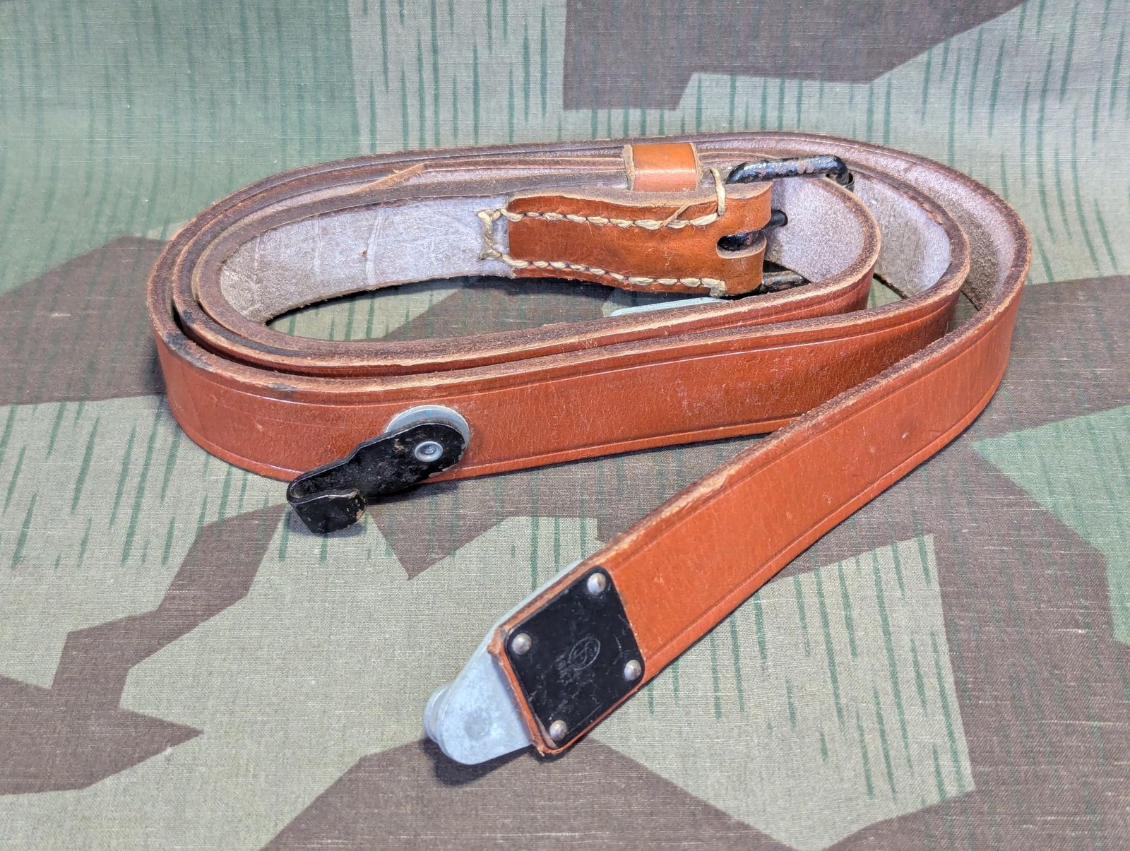 Original WWII German Unissued Field Phone Carrier Leather Strap Heer Wehrmacht