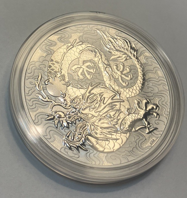 2021 Australia Perth Myth & Legends Dragon 1oz Coin In Capsule