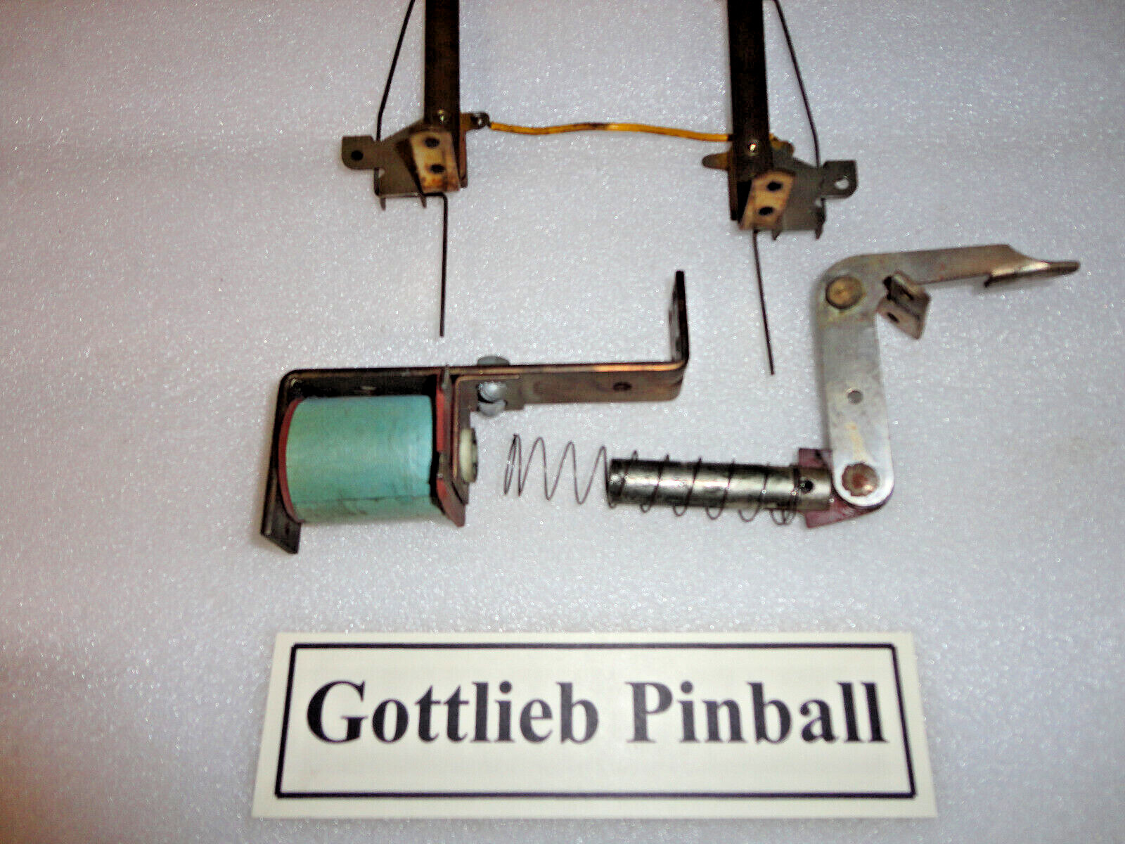 Gottlieb Sling Shot Kicker Assembly, Bracket, Coil, Spring, & Crank. A-5194 Coil