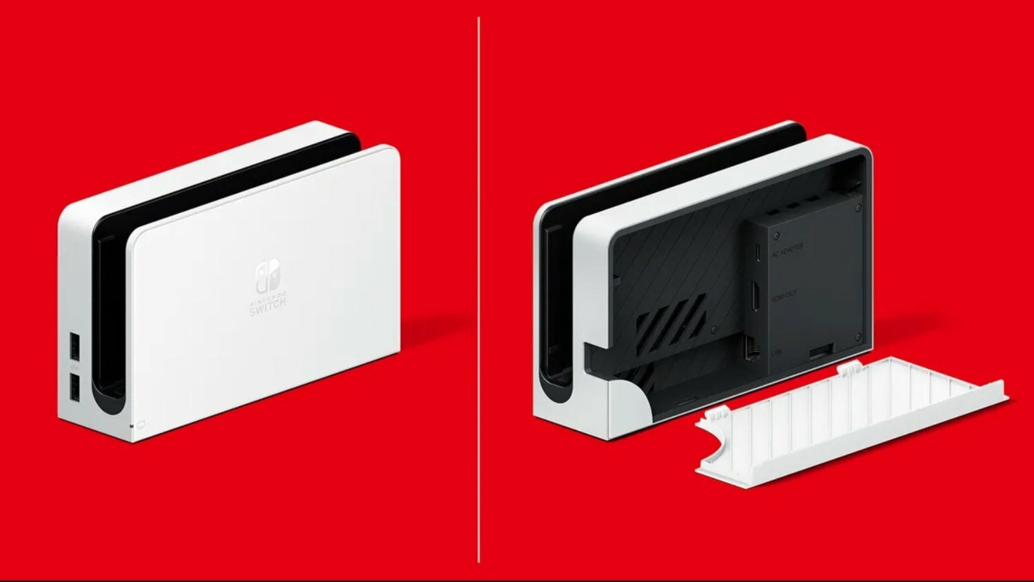 🔥 [LAN WHITE DOCK + HDMI and Cable ONLY] From OLED NINTENDO SWITCH Console 🔥