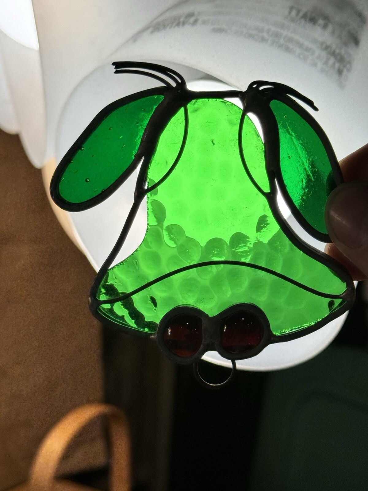 Stained Glass Dog Shaped Suncatcher