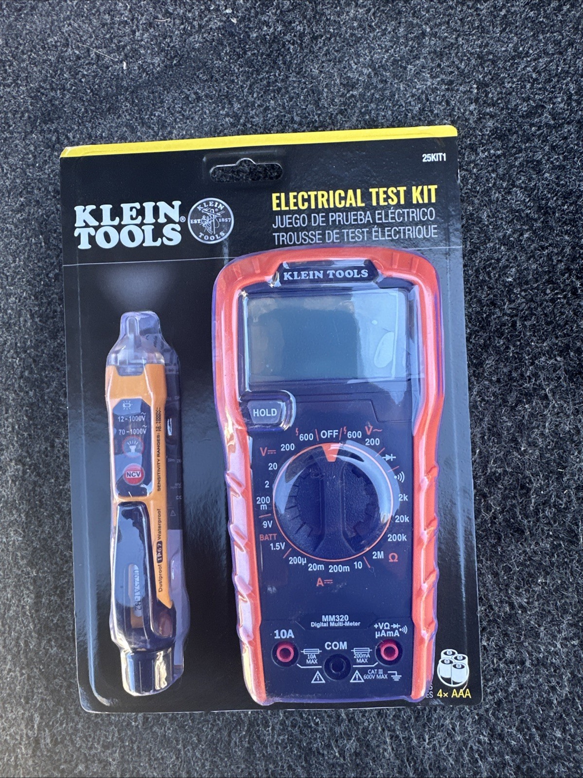 Klein Tools Electrical Test Kit  # 25kit1 - Digital Multi-meter-voltage Tester
