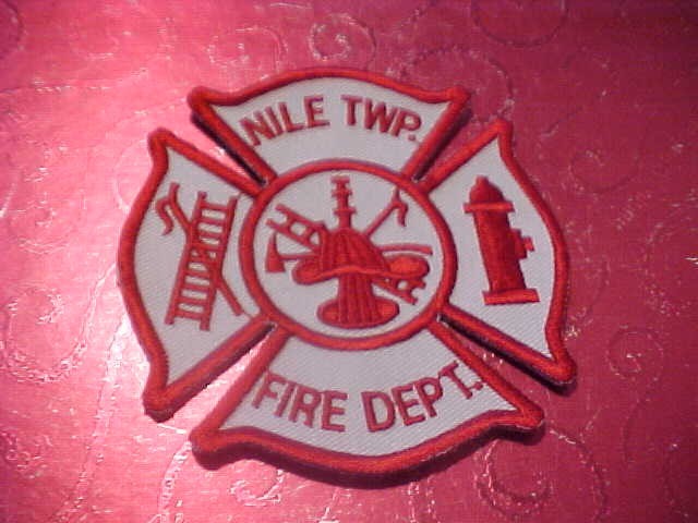 NILE TWP. OHIO FIRE DEPARTMENT PATCH SHOULDER SIZE UNUSED