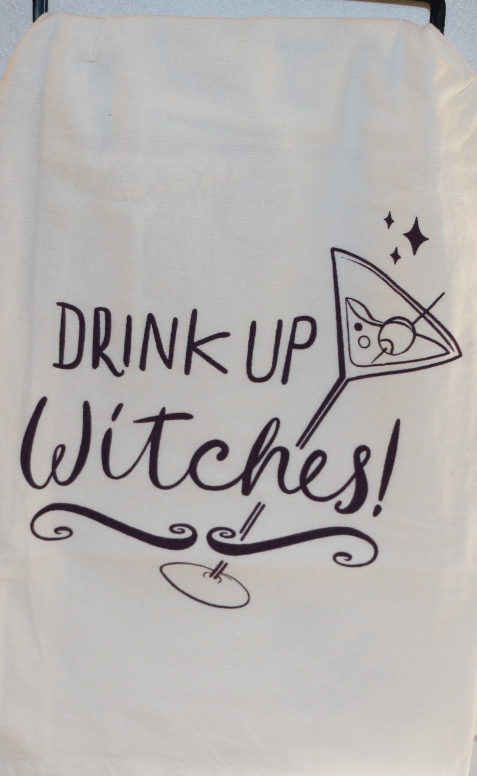 LOL Made You Smile, 28x28", Tea Towel, Drink Up Witches