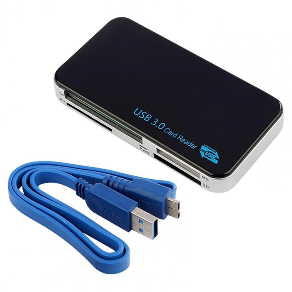 USB 3.0 Memory Card Reader Adapter 5GBPS Fit CF/TF/SD/Micro SD/XD/M2/MS Card US
