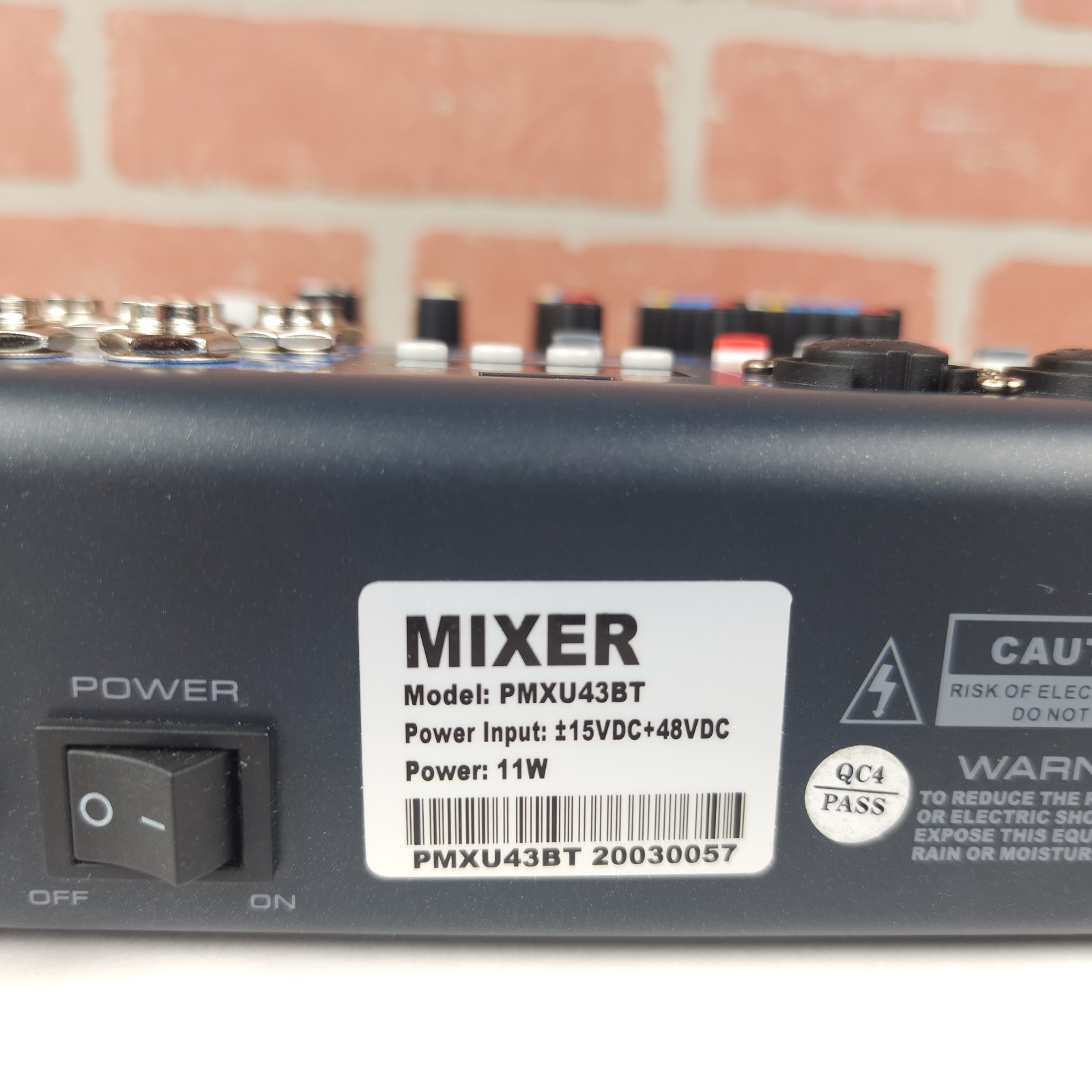 Pyle PMXU43BT BT Studio Mixer + Audio Mixing Console 4-Channel W/ Power Cable