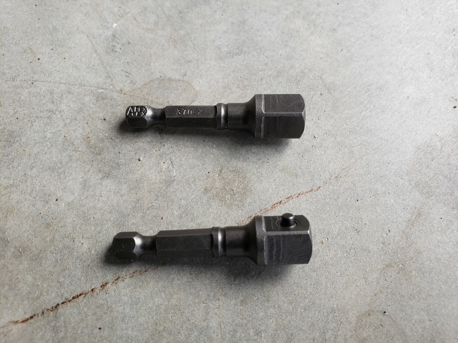 •LOT OF 2 PCS• Apex 370-2 Extension 1/4”Male Hex To 3/8”Male DR,  2” LENGTH, NEW
