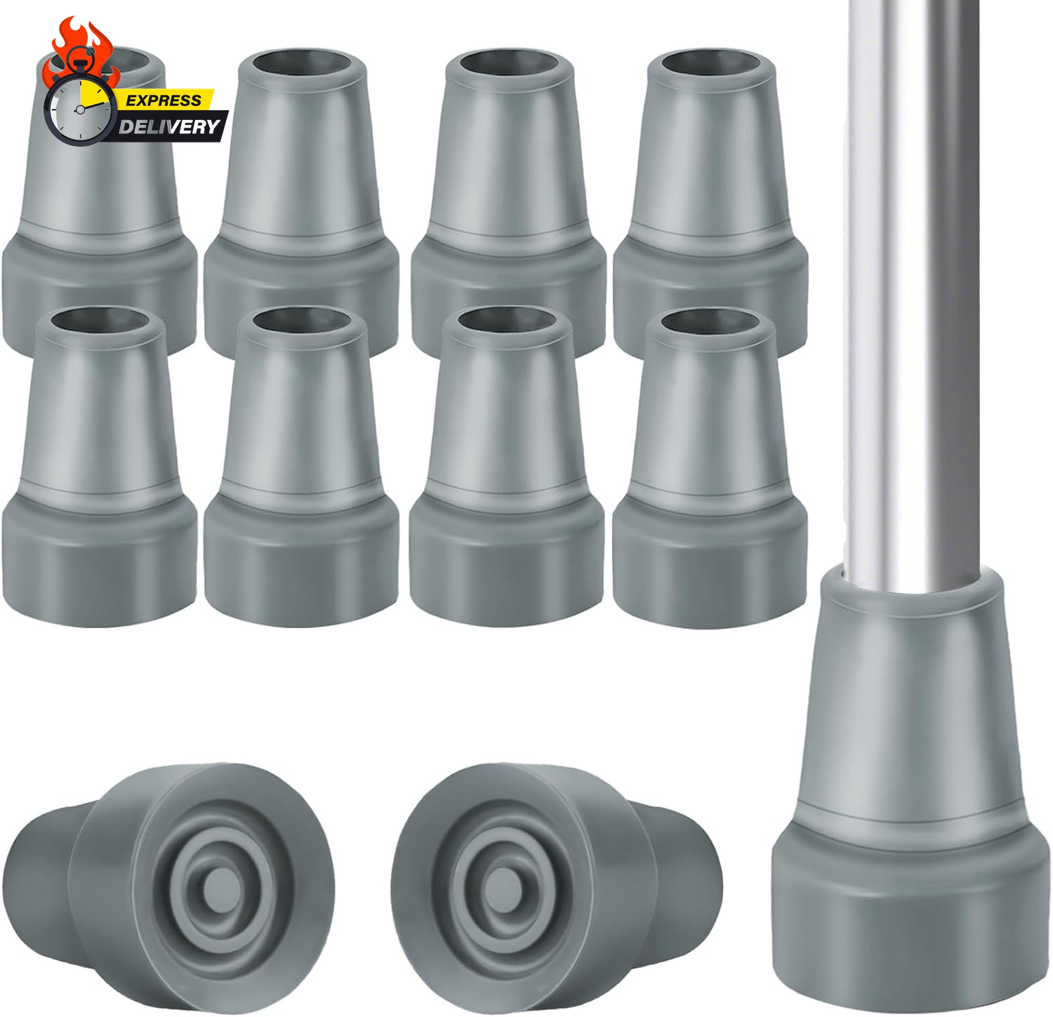 Crutch Tips, 8-Pack 7/8 Inch Upgrade Heavy Duty Rubber Crutch Accessories Replac