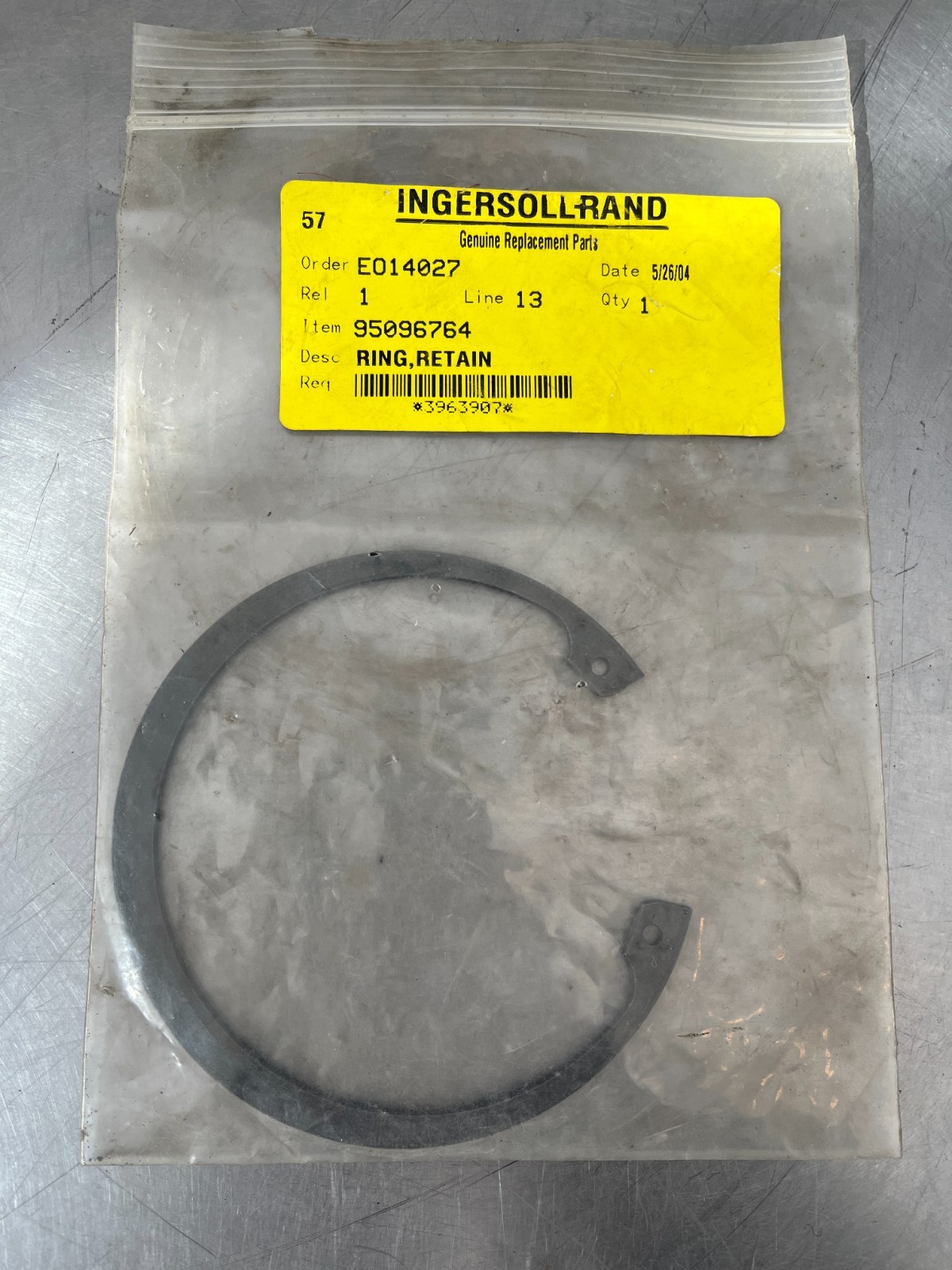 95096764  GENUINE  OEM  Ingersoll Rand  RETAINING RING  Volvo   RM95096764