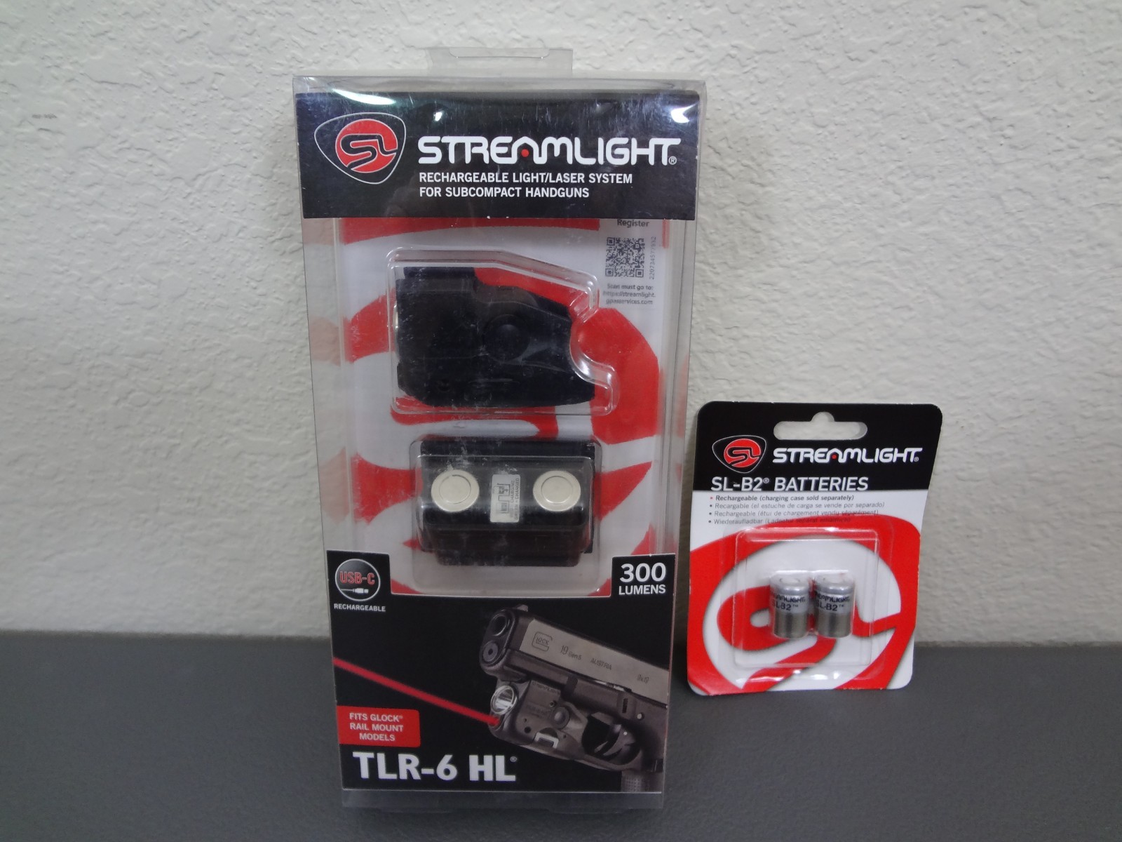 Streamlight TLR-6 HL (69343) LED Light w/ Red Laser 300Lm Glock Rail Mount NEW