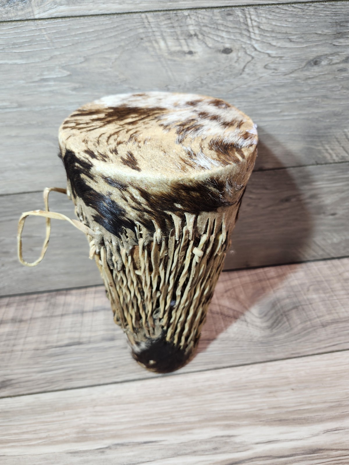 African Animal Hide Hand Drum 10”