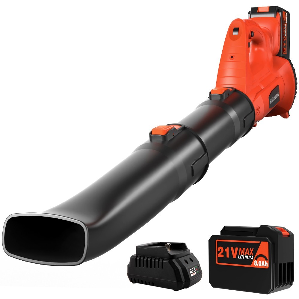 Blütezeit Cordless Leaf Blower w/ 8.0Ah Battery & Charger, 400CFM Lawn Blower