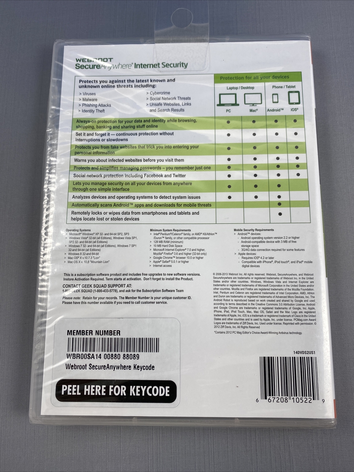 Webroot Secure Anywhere Internet Security [BIN B3]