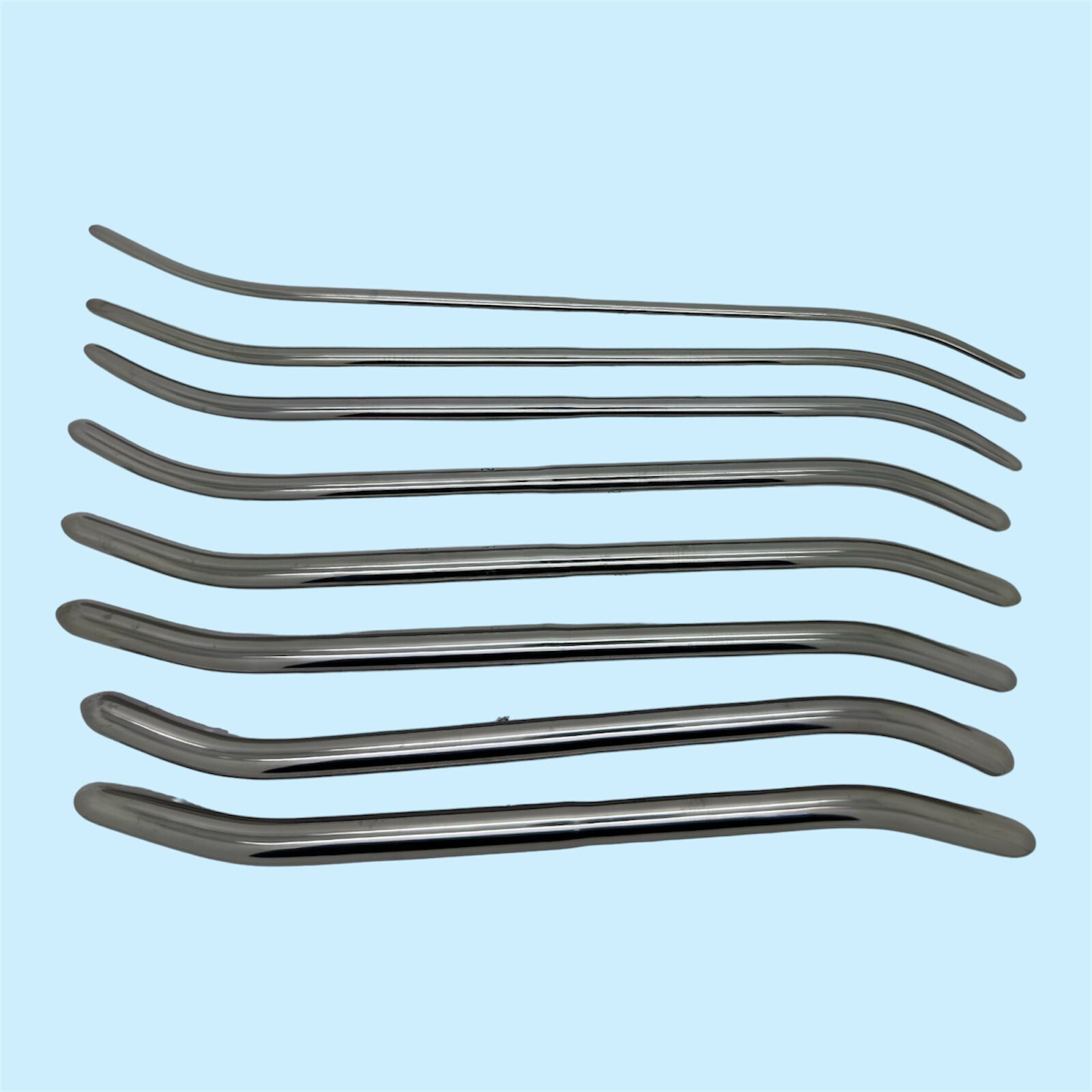 Pratt Uterine Dilators Set Double Ended Curved OB Gyno Instruments