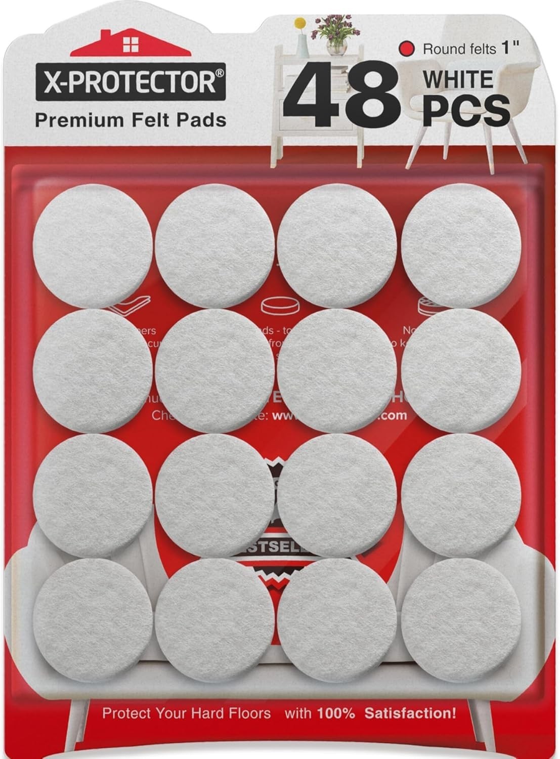 Felt Furniture Pads 48 Premium Felt Pads Floor Protector Chair Felts Pads