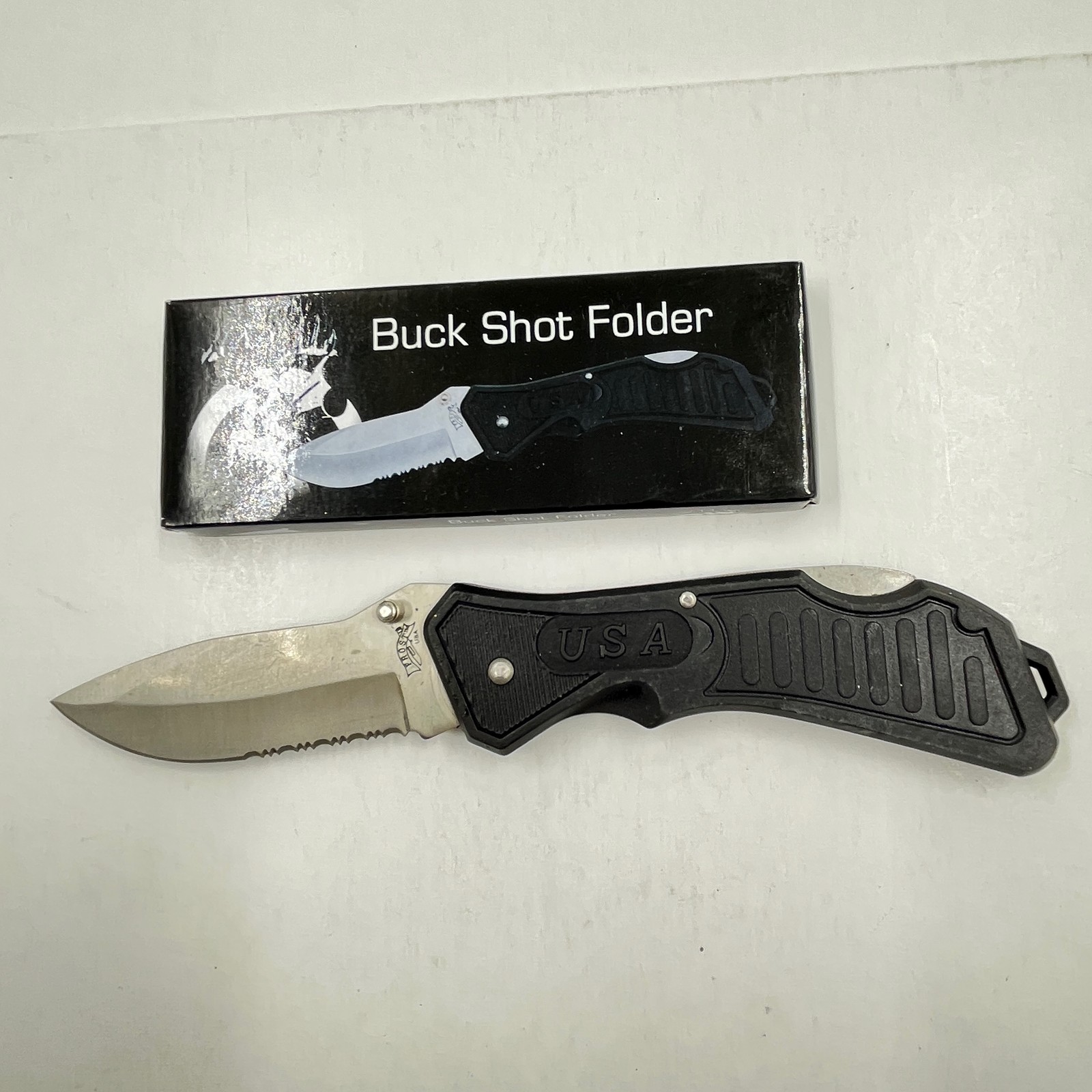 Frost Cutlery Buck Shot Folder Folding Lock Back Pocket Knife 18-285B - NEW