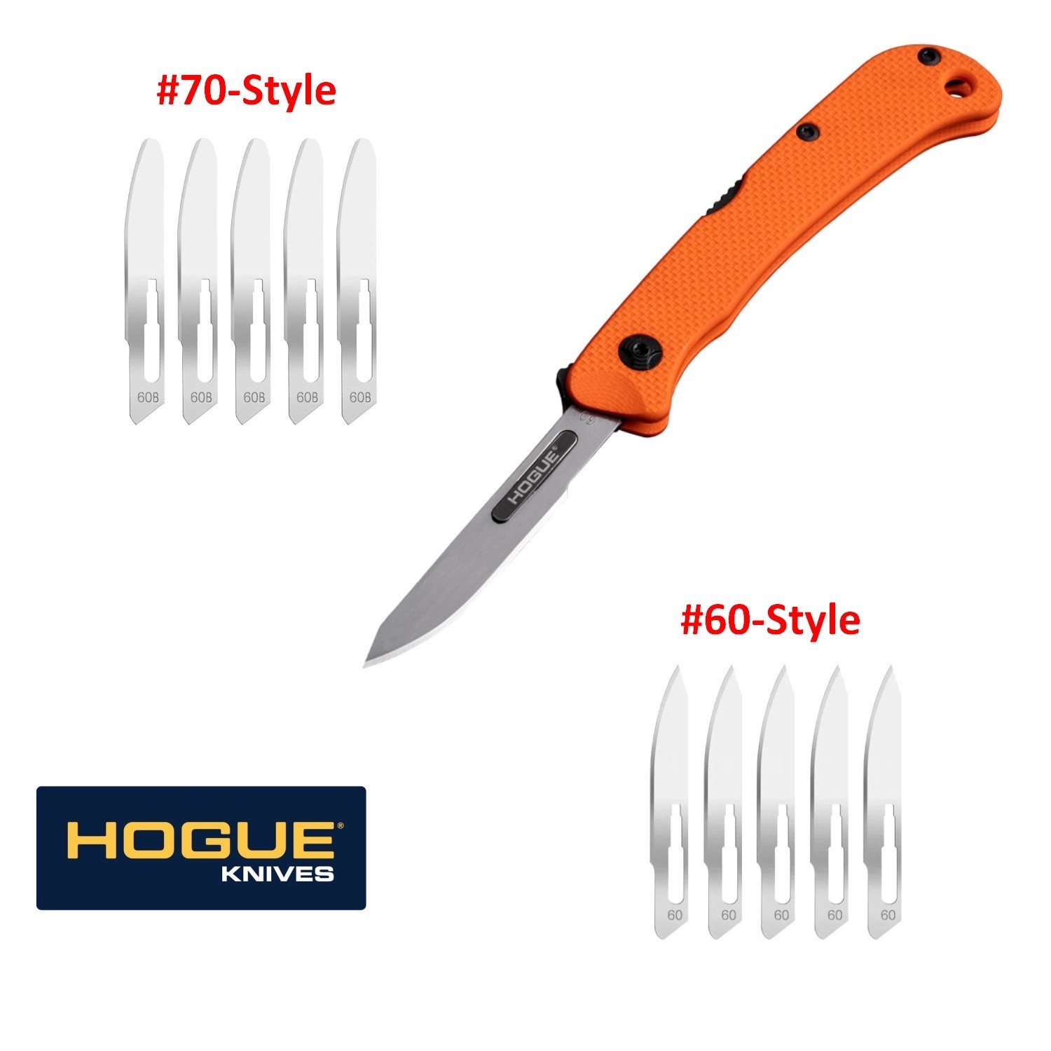 Hogue 2.5" Expel Folding Scalpel Knife, Orange G10 Handle🔪Extra Blade Options🔪