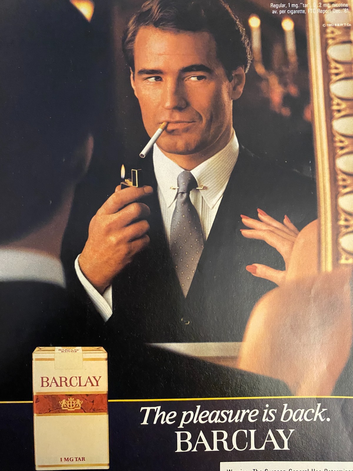 Barclay Cigarettes, Full Page Vintage Print Ad