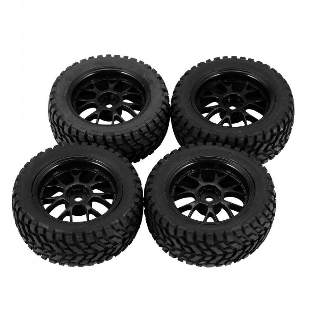 4Pcs 75mm Wheel Tires for Wltoys 144001 Tamiya HSP 1/16 Off Road Buggy RC Car c