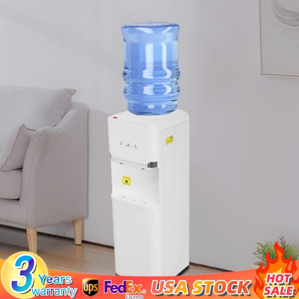 Hot&Cold&Warm Water Cooler Top Loading Water Dispenser – White, Holds 5 Gallon