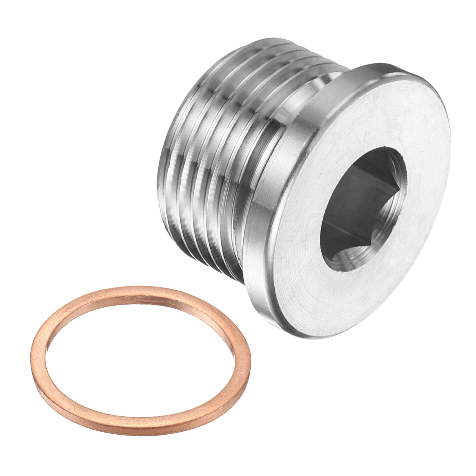 M26 x 1.5 Pipe Plug Fitting, Internal Hex Head Socket 304 Stainless Steel