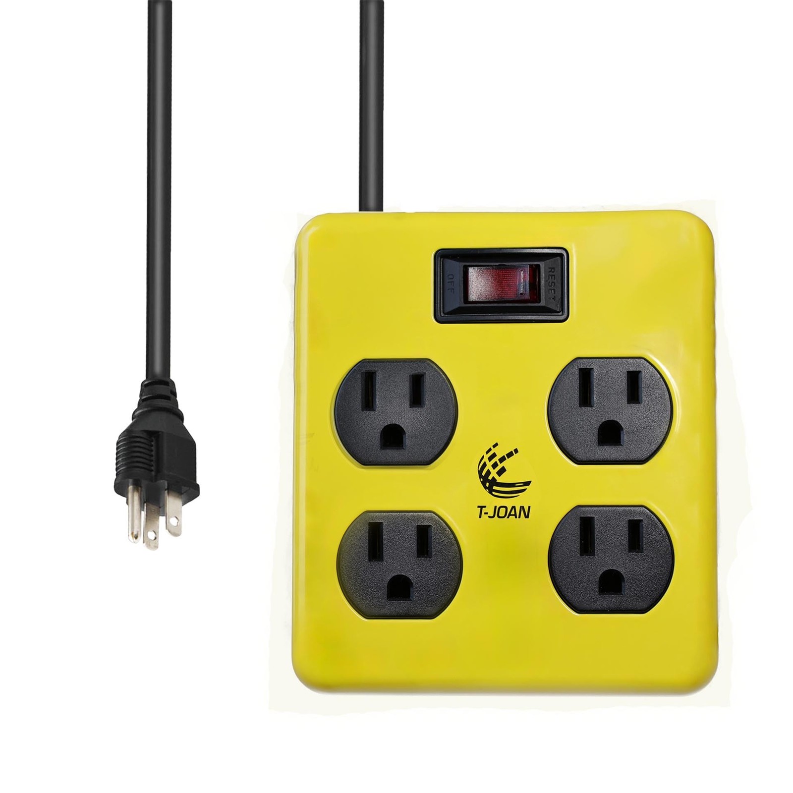 T-Jon Heavy-Duty Metal Housing,Power Block,4-Outlet,15A Circuit Breaker,14/3 ...