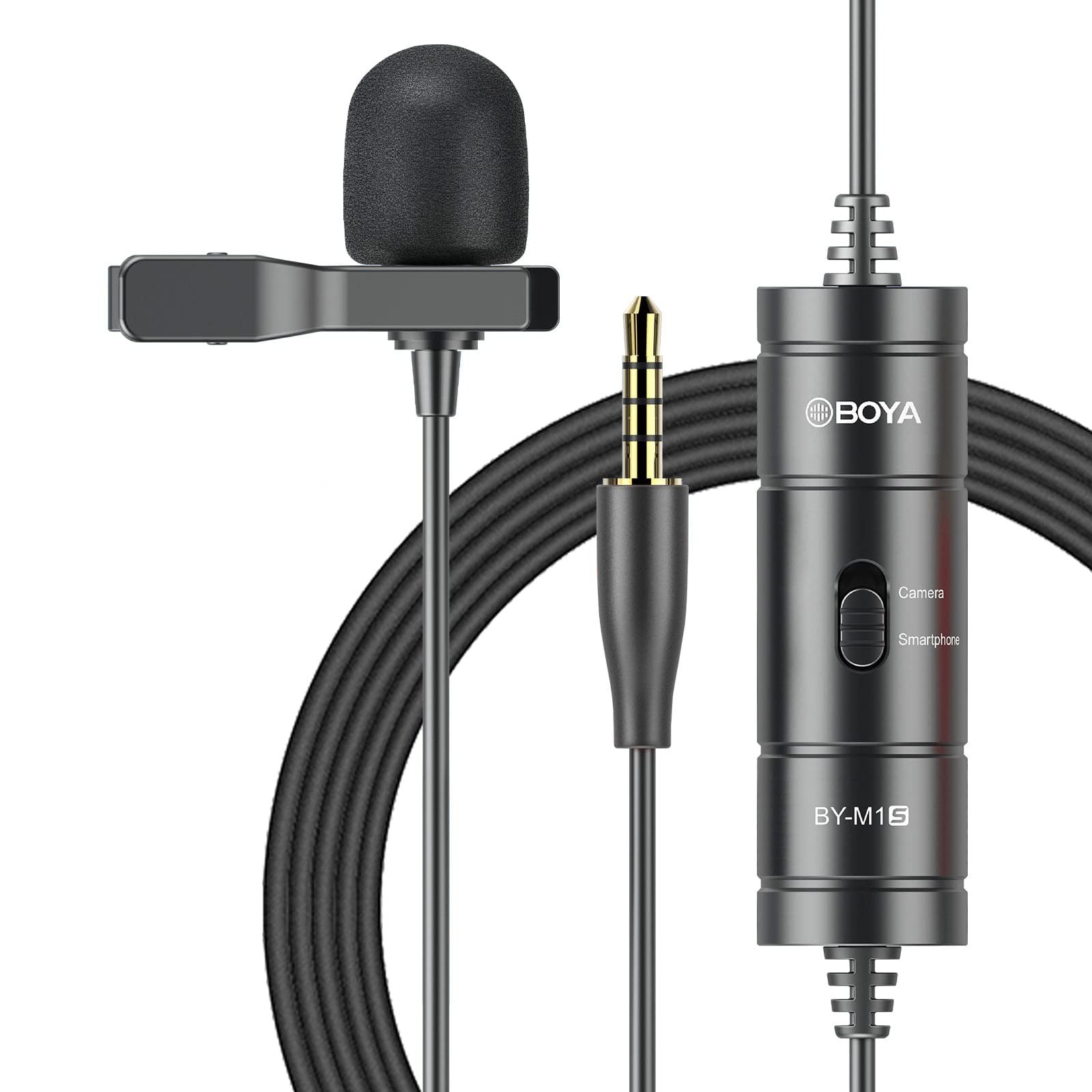 BOYA BY-M1S Lavalier Microphone for iPhone Android DSLR Camera
