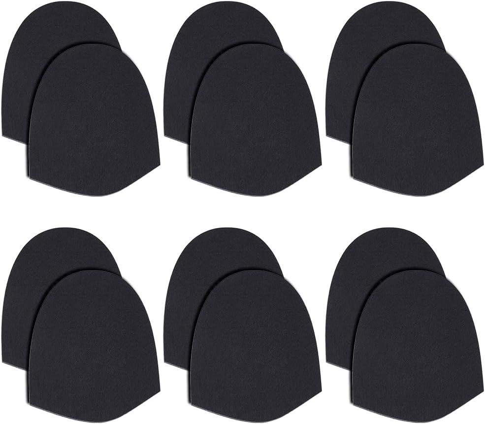 6 Pairs Cloth Replacement Bowling Shoes Slide Self-Adhesive Sole Bowling Accesso