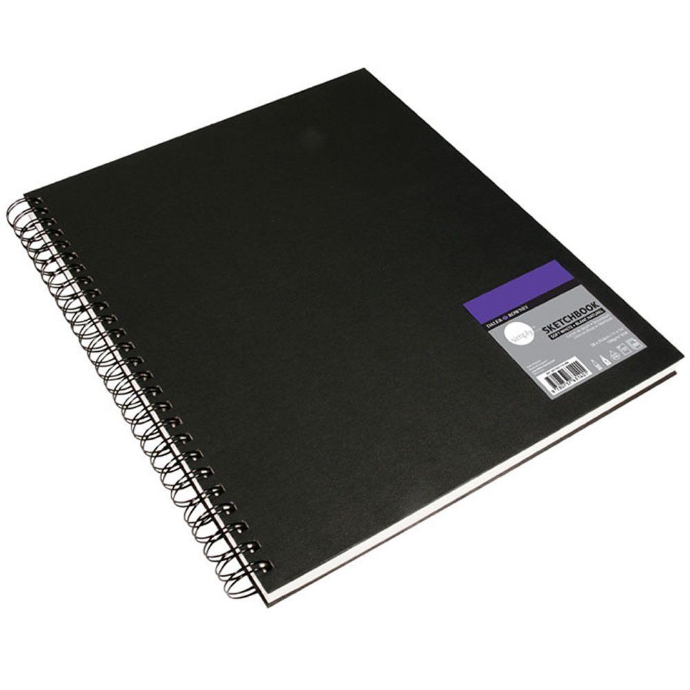 Daler Rowney Simply Spiral Hardback Sketchbook - 100gsm Acid Free 54 Sheets - A6