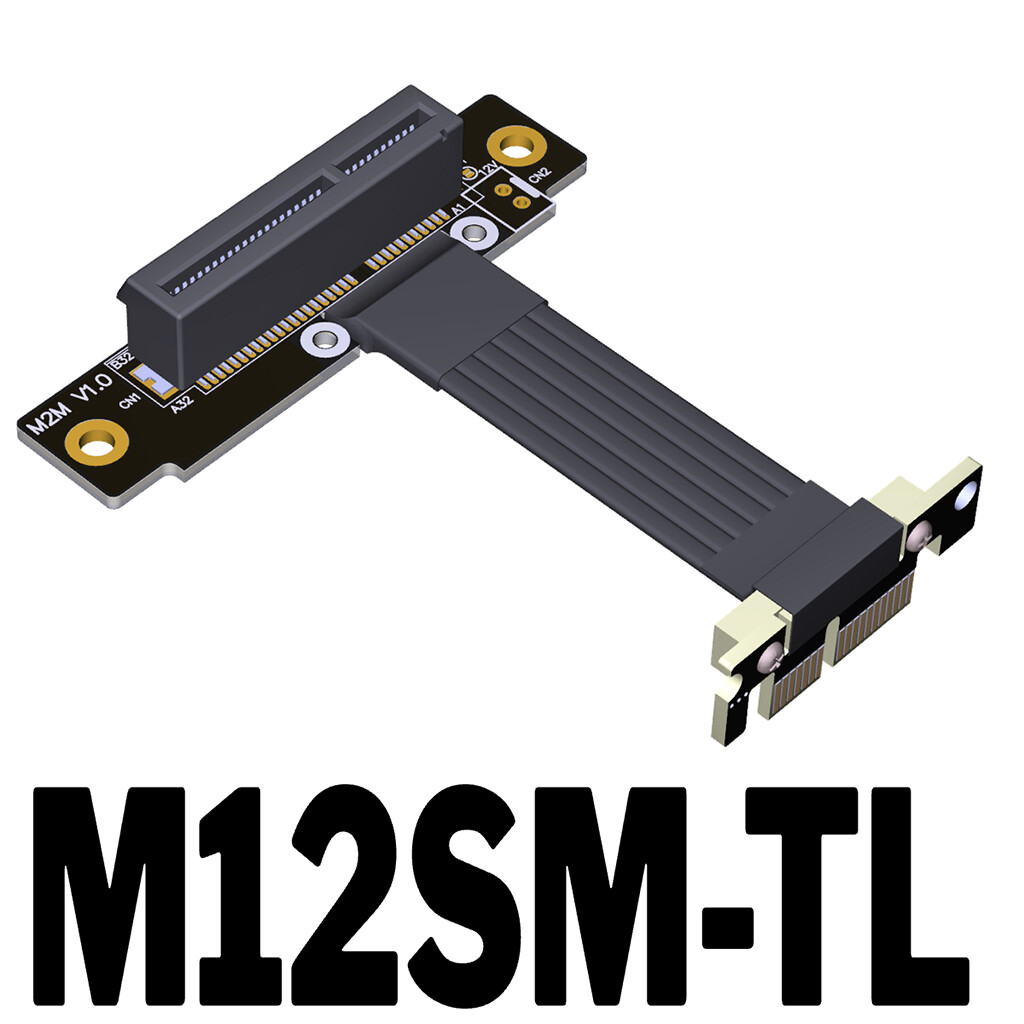 PCI-E 4.0 x4 to x1 Extension Cable PCIe4.0x1 gen4 16Gbps Adapter Riser Cable