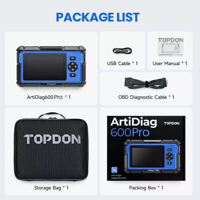 2025 TOPDON AD600 PRO All system Diagnostic Scanner Tool Engine ABS SRS SAS TPMS