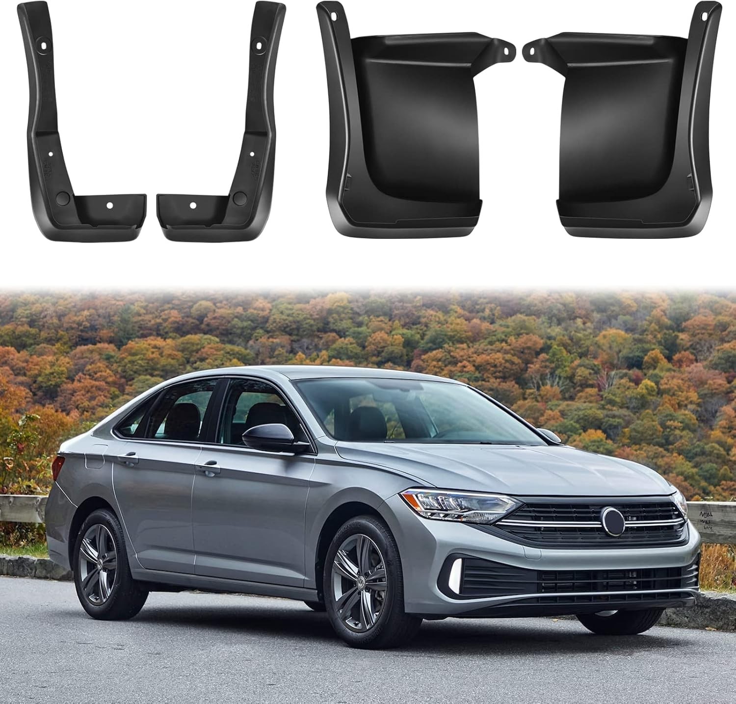 Splash Guards Mud Flaps Front and Rear 4PC For Honda Accord 2.4L 3.5L 2016-2017