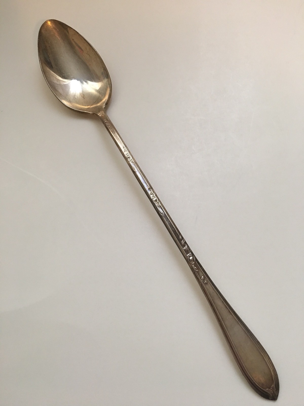 New England International Silverplate ROSEMARY Iced Tea Spoon 8.25"