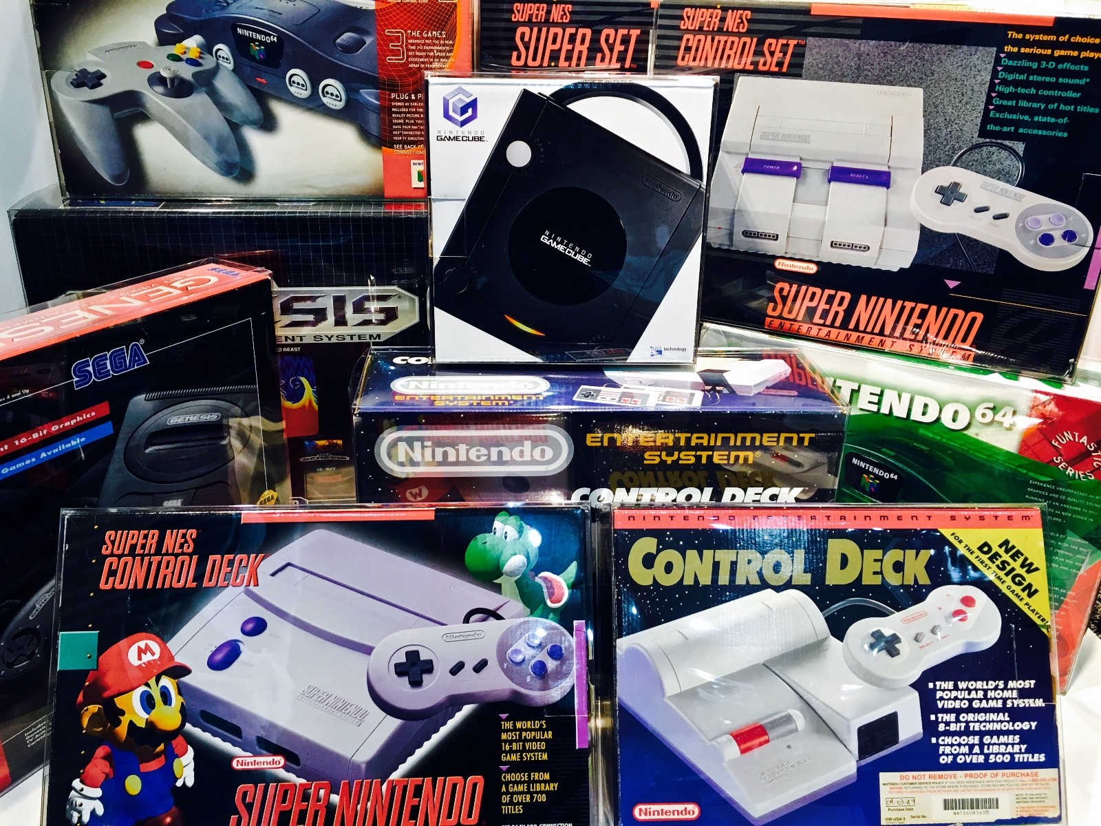 1 Console Box Protector For SNES CONTROL SET Super Nintendo Display Case Boxes