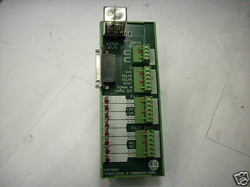 ALLEN BRADLEY 1771HT3 E-STOP IO TERMINATION PANEL P/N 91670601 NEW CONDITION
