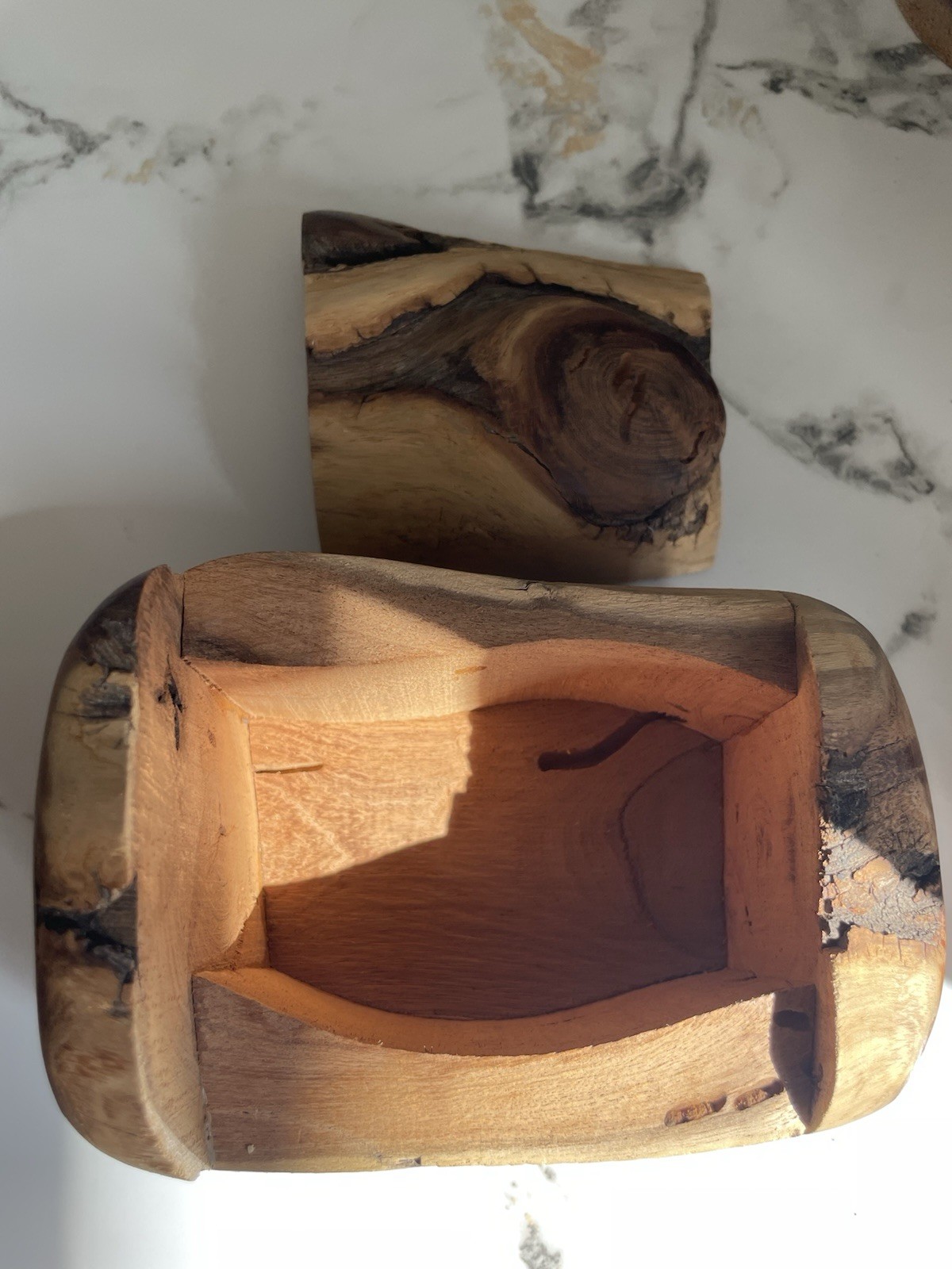 Unique Small handmade wood box with lid