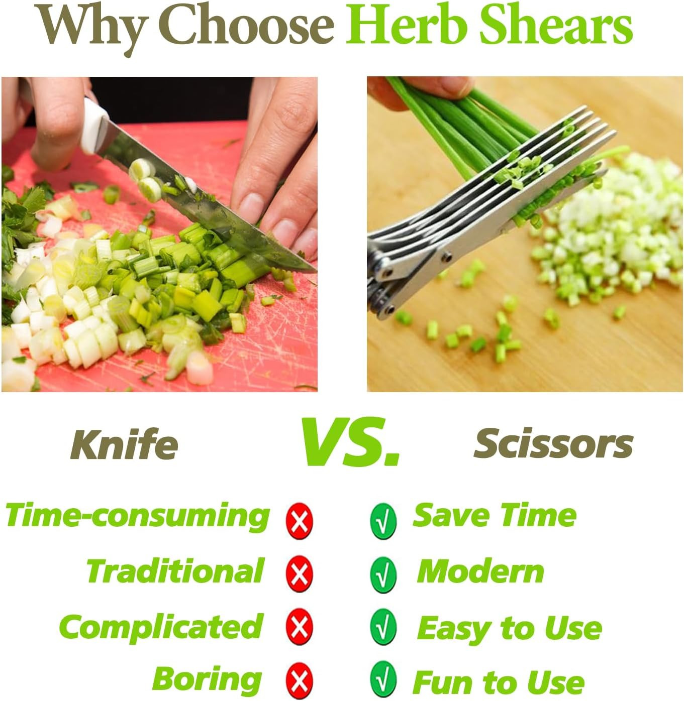 2026 Upgraded Herb Scissors, Effortless Herb Shears Cutter Tool with Sharp Stain
