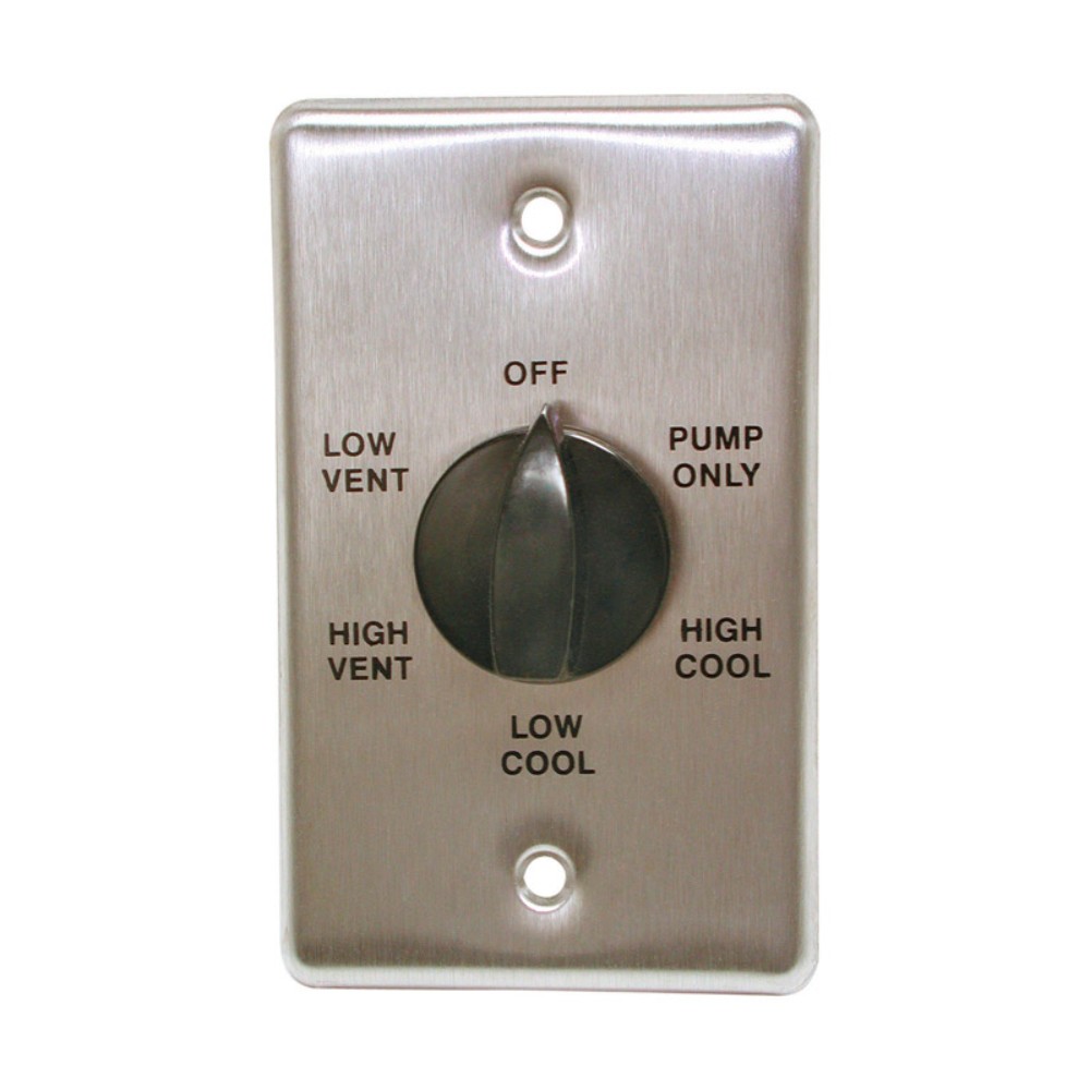 Dial 7115 6-Position Single-Gang Two Speed Metal Wall Switch