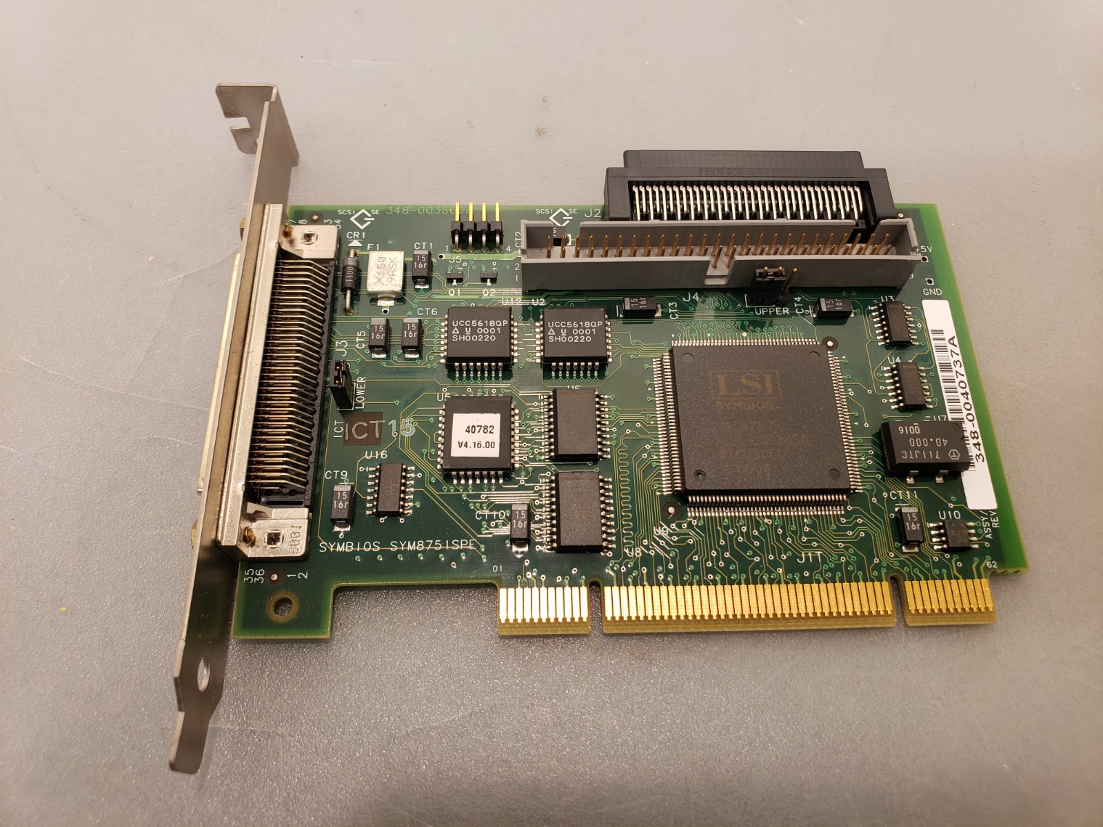 LSI Logic SYMBIOS SYM8751SPE SE Ultra Wide SCSI Controller Card 348-0038658