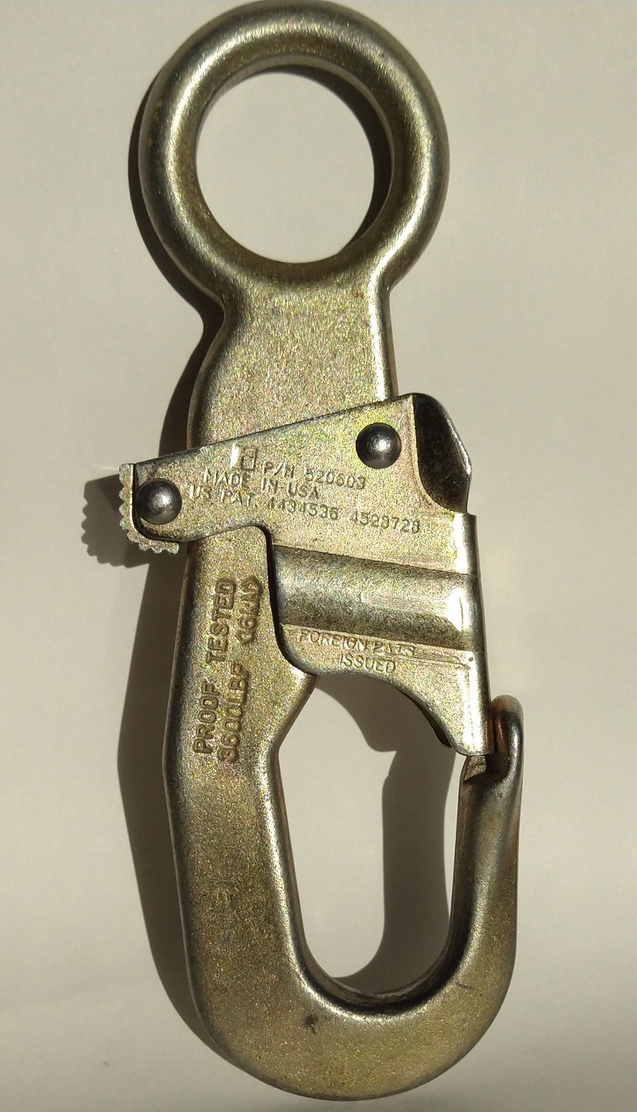 Double Acting Auto Locking Snap Hook 3600lbf 16KN Pre-owned Safety Equipment