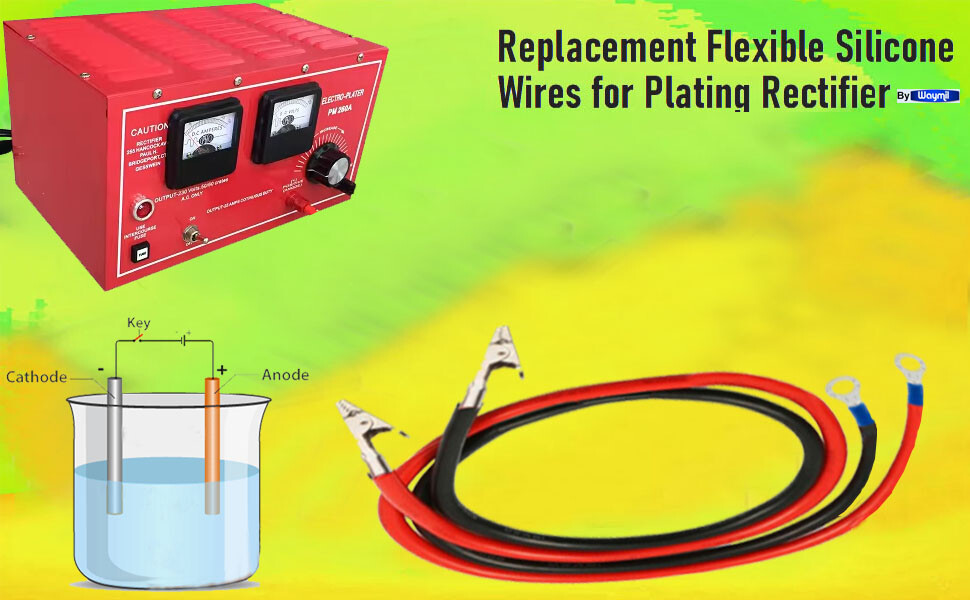 Replacement Lead Wires H.Temp. for Plating Rectifier Jewelry Electroplating