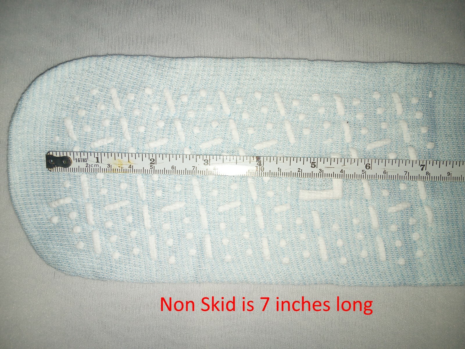 2 Pair Double Sided Medline Essentials Lt Blue Large Non Skid Slipper Socks